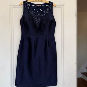 Silk shantung dress with sequins-Calypso St. Barth